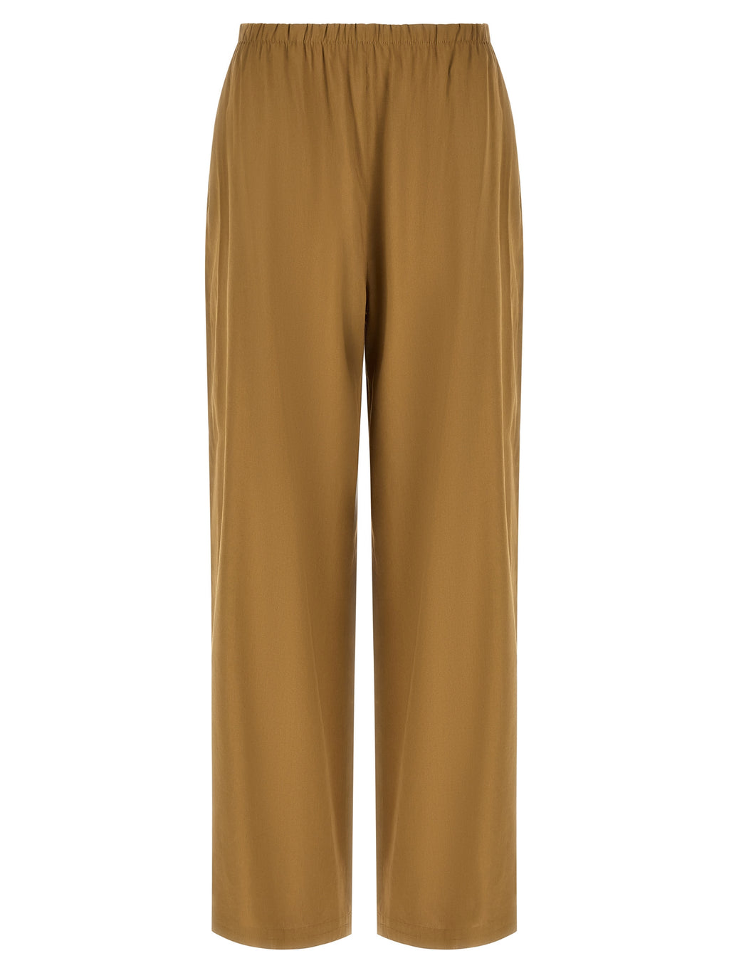 Beige Linen Stretch MxpDestino Wide‑Leg Trousers