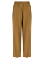 Beige Linen Stretch MxpDestino Wide‑Leg Trousers