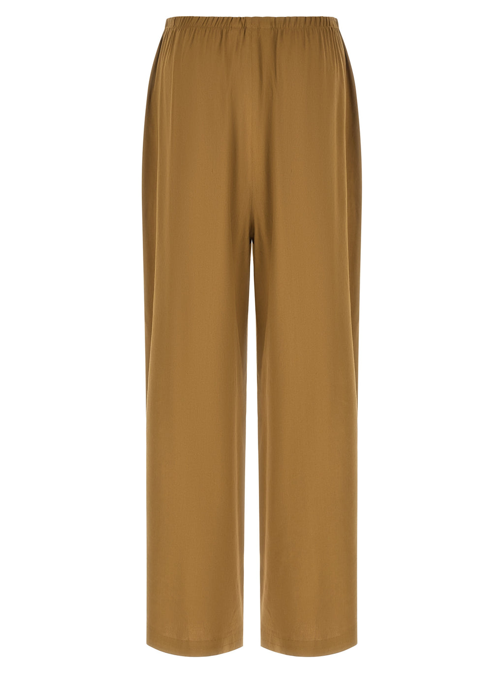 Beige Linen Stretch MxpDestino Wide‑Leg Trousers