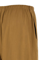 Beige Linen Stretch MxpDestino Wide‑Leg Trousers