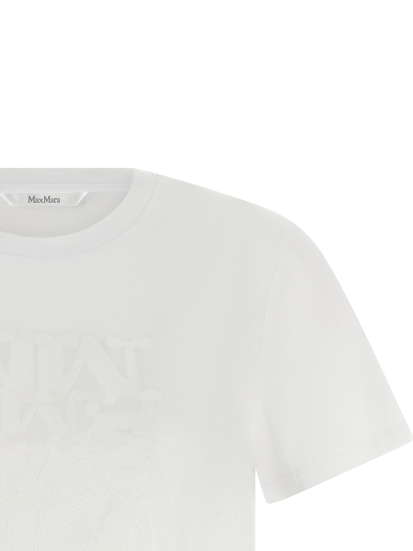 Cotton T-Shirt with MaxMarabesque Embroidery