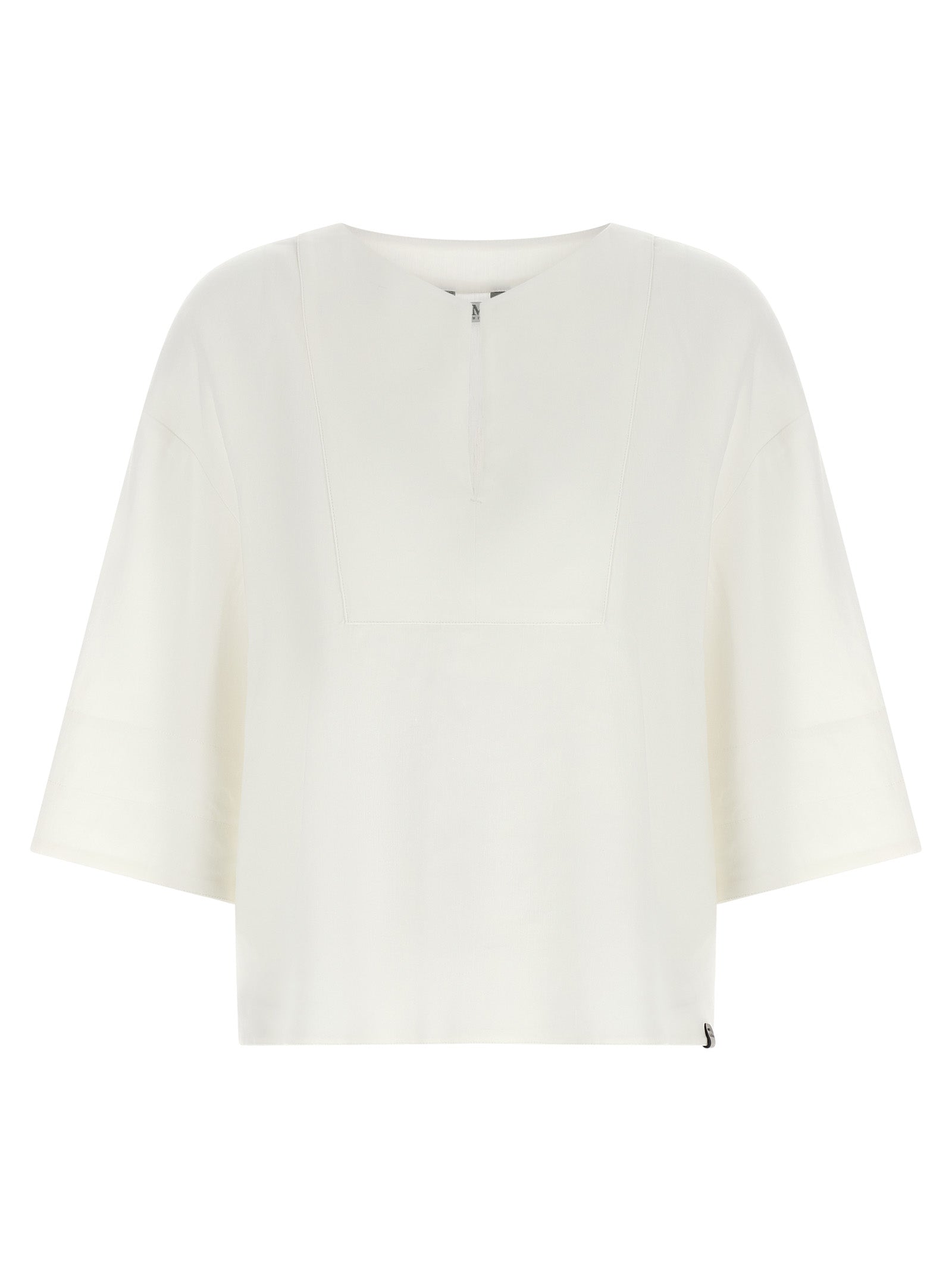 MxpSospiro White Linen Blouse