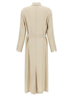 Beige Linen Long Dress