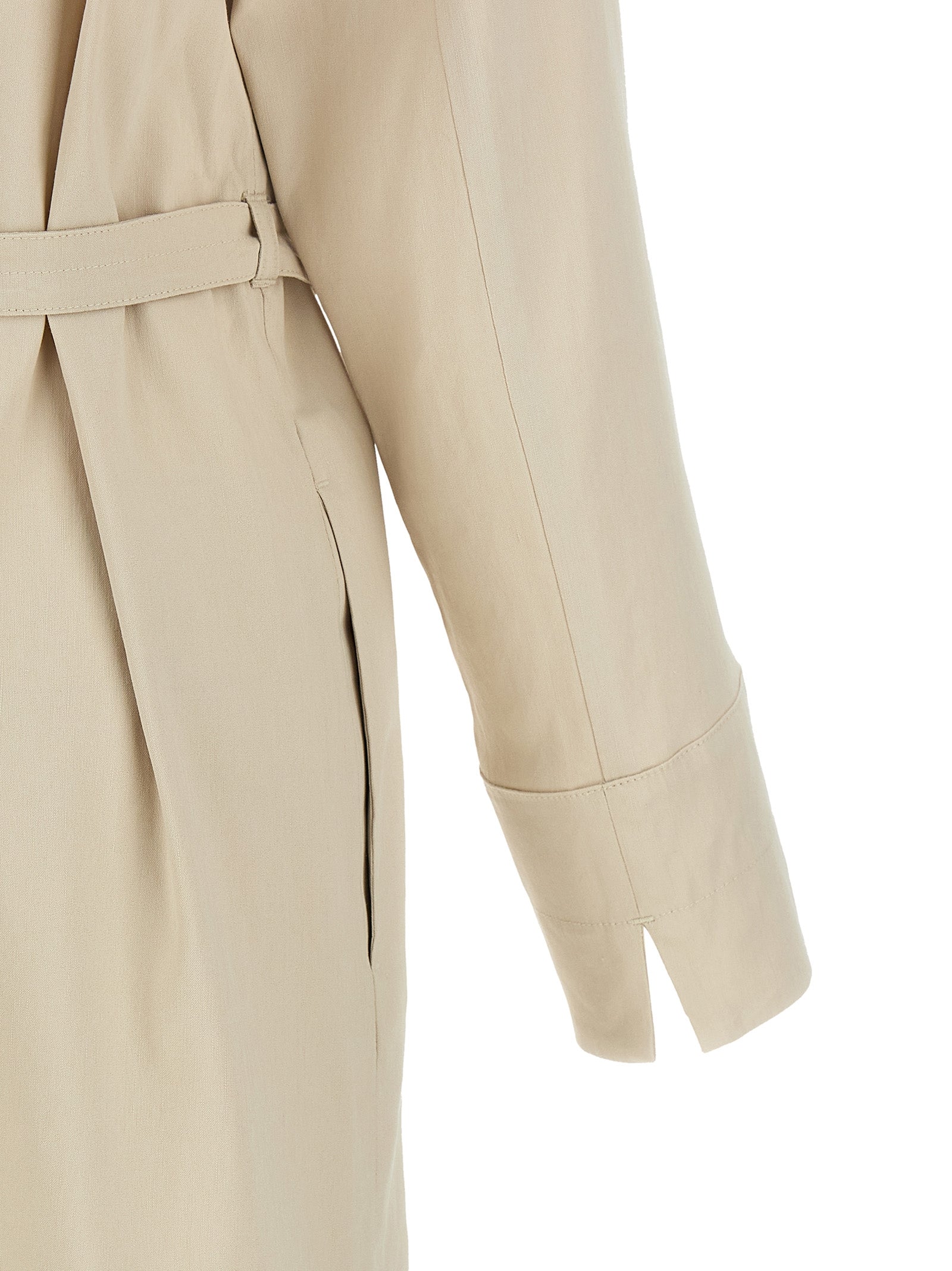 Beige Linen Long Dress