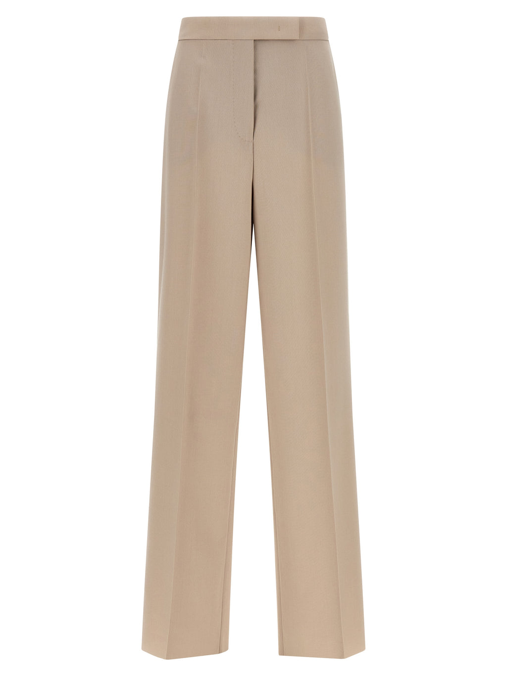 Beige Virgin Wool Dress Pants