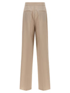 Beige Virgin Wool Dress Pants