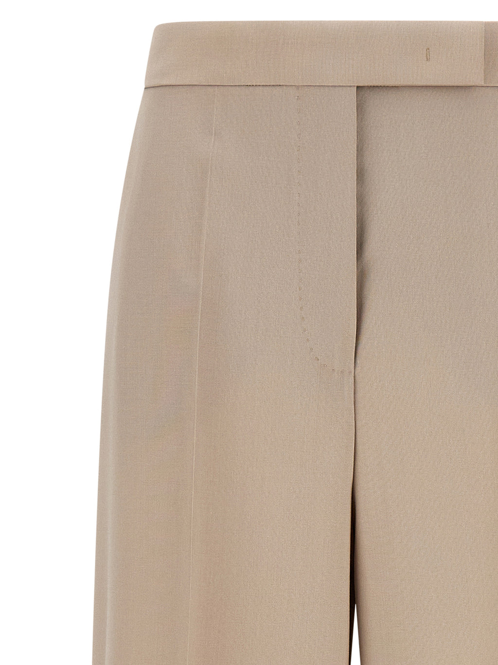 Beige Virgin Wool Dress Pants