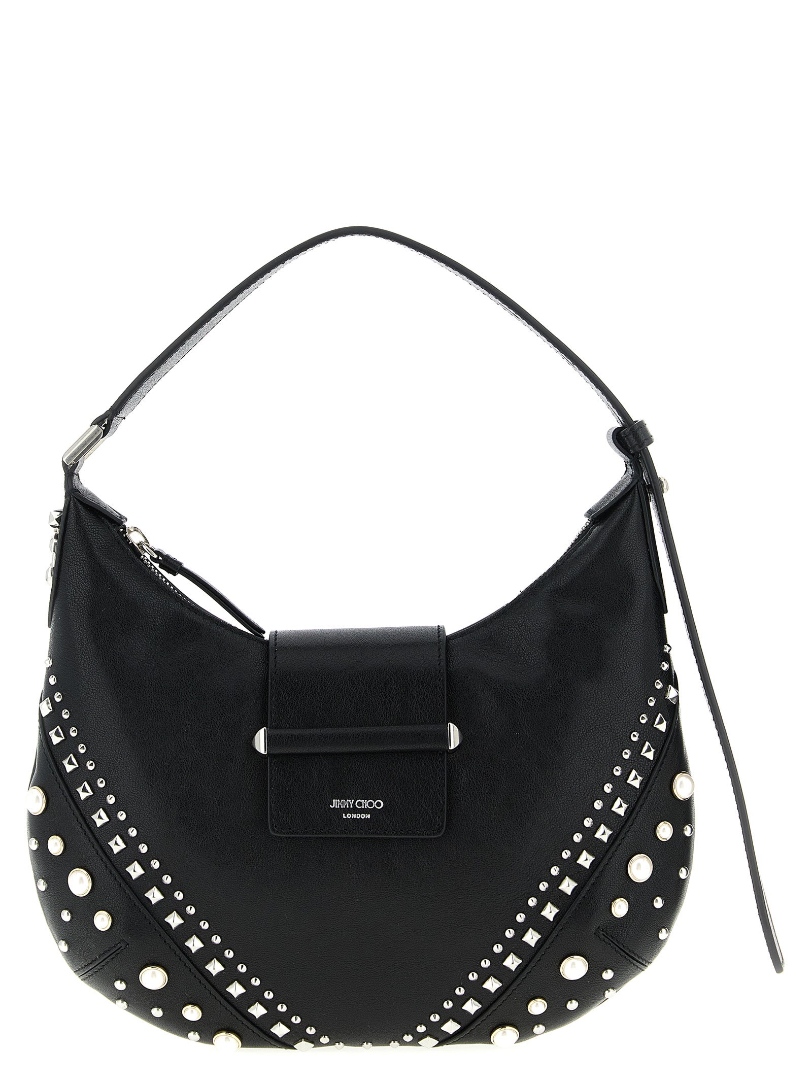 Lamb Leather Bar Hobo Shoulder Bag