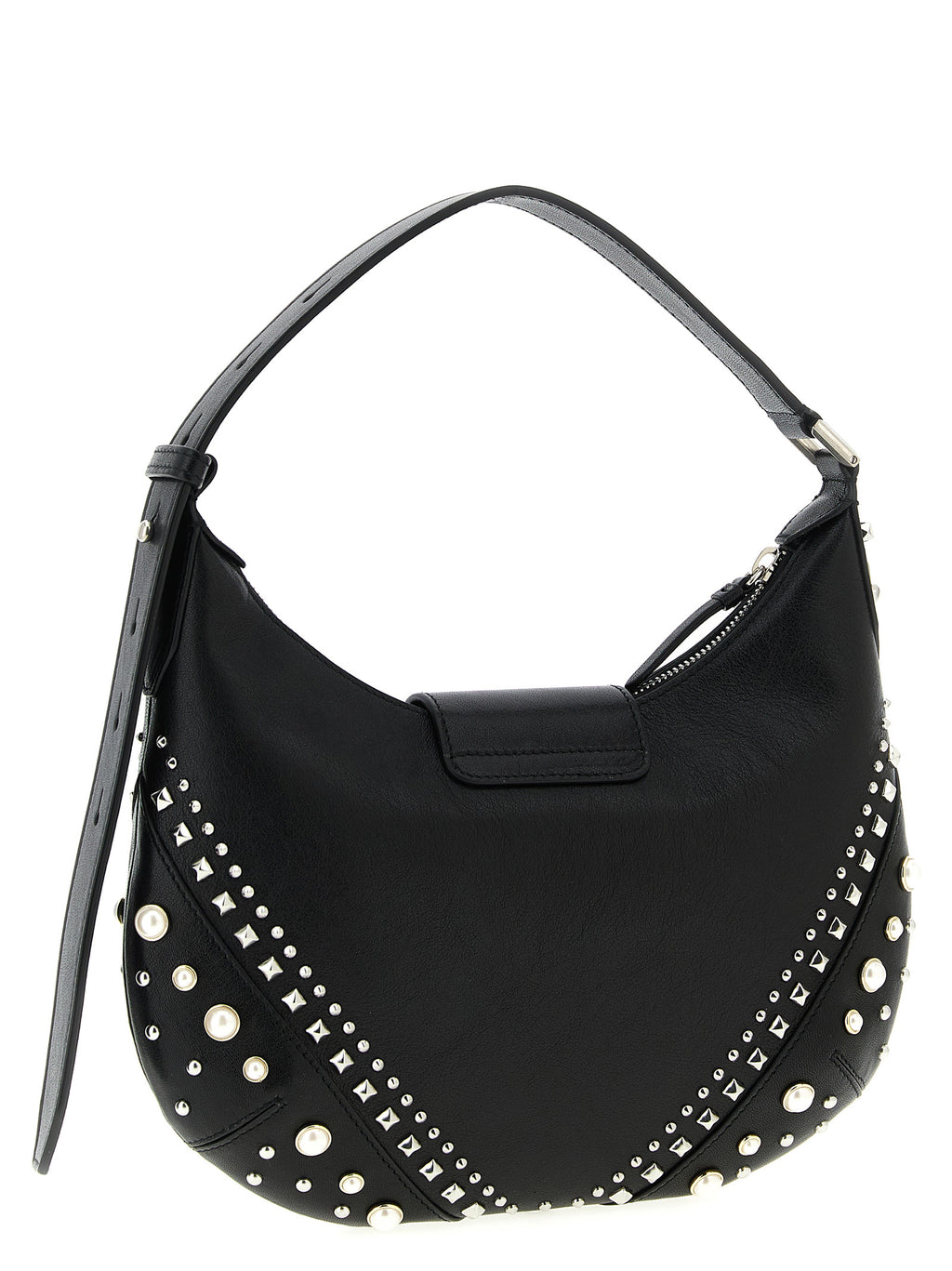 Lamb Leather Bar Hobo Shoulder Bag