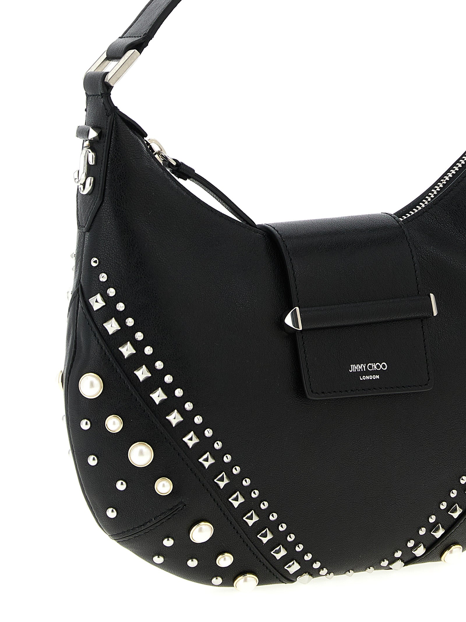 Lamb Leather Bar Hobo Shoulder Bag