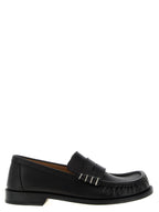 Black Calfskin Loafer Slip‑Ons
