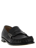 Black Calfskin Loafer Slip‑Ons