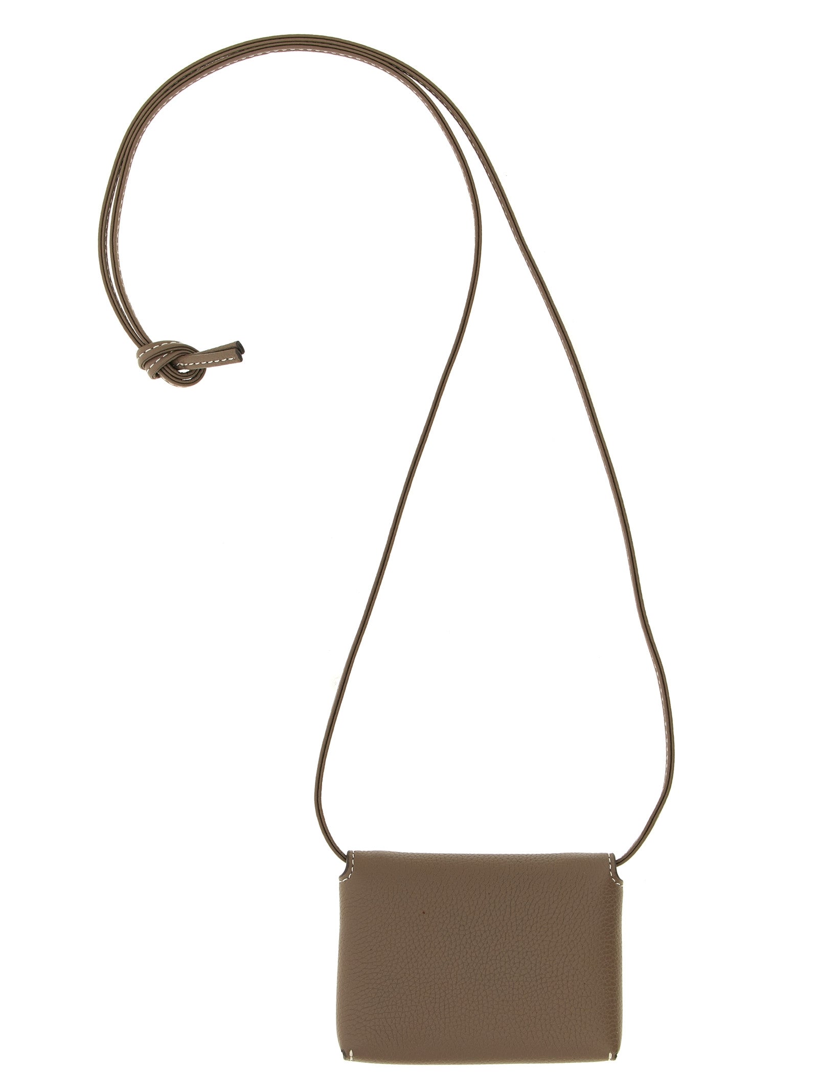 Brown Cowhide Lanyard Cardholder