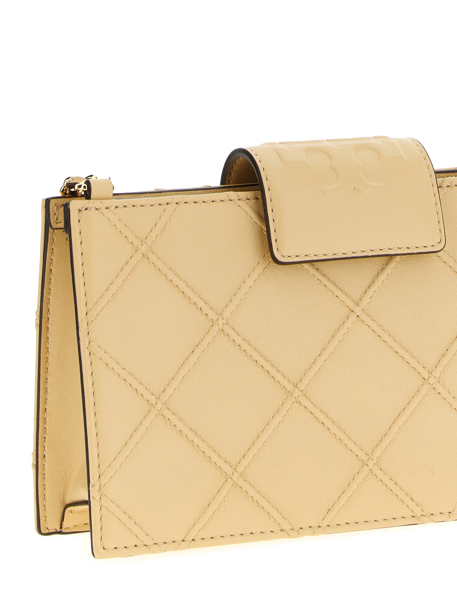 Fleming Beige Lamb Leather Cardholder