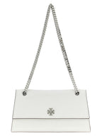 White Lamb Leather Kira Turnlock Shoulder Bag