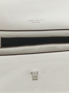 White Lamb Leather Kira Turnlock Shoulder Bag