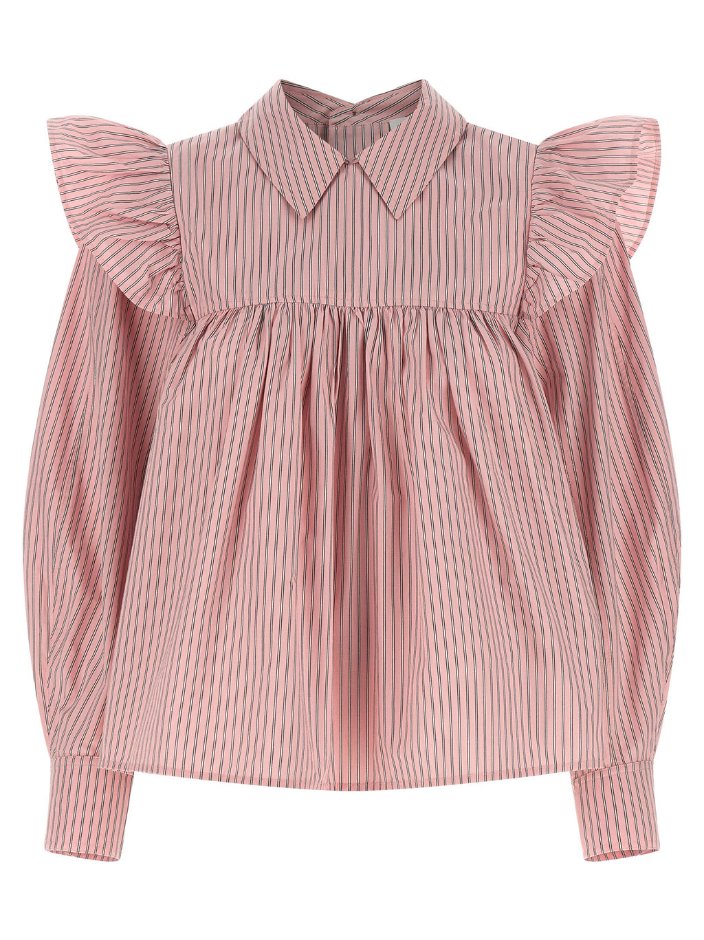 Multicolor Organic Cotton Oxford Striped Blouse