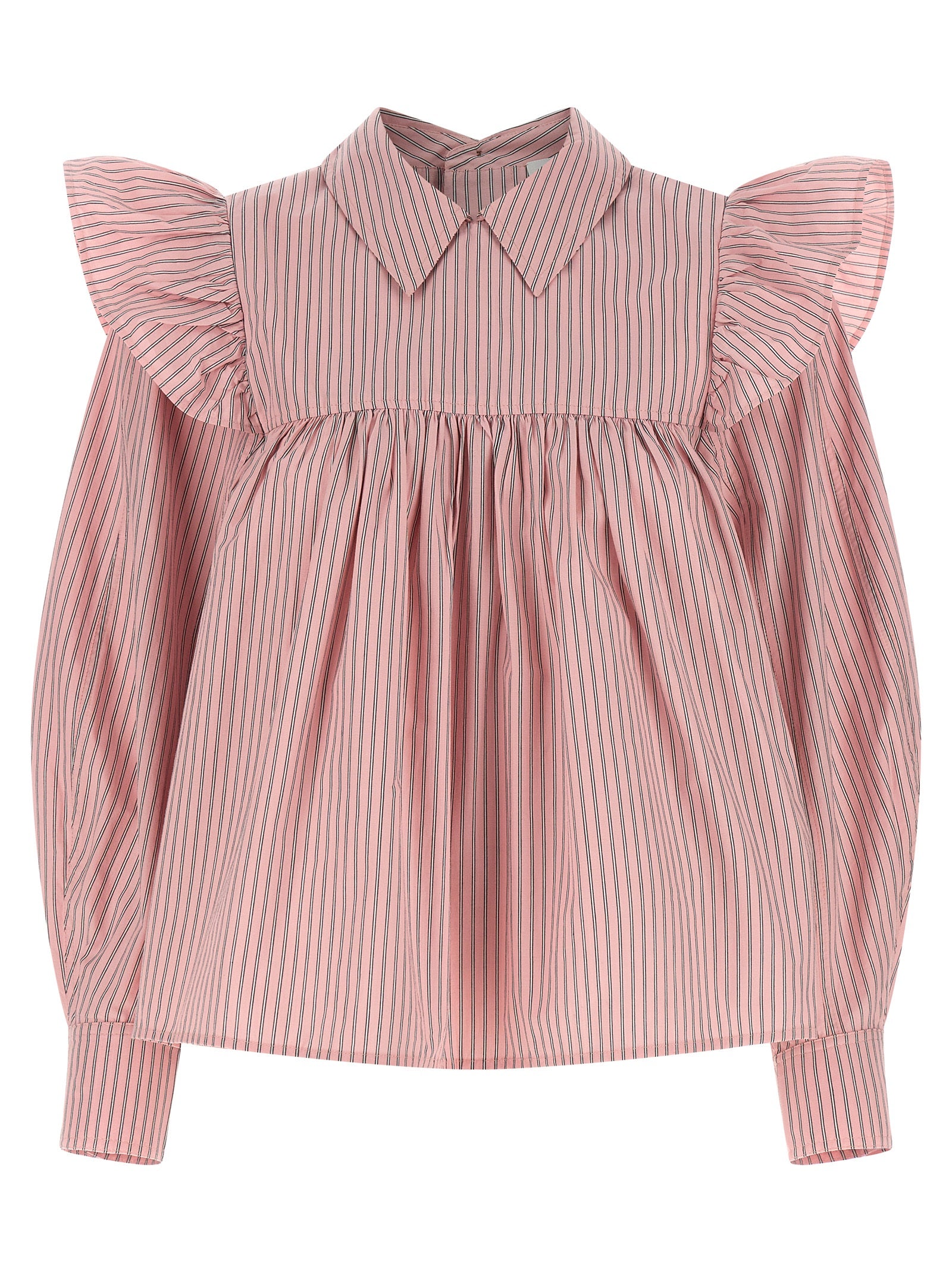 Multicolor Organic Cotton Oxford Striped Blouse