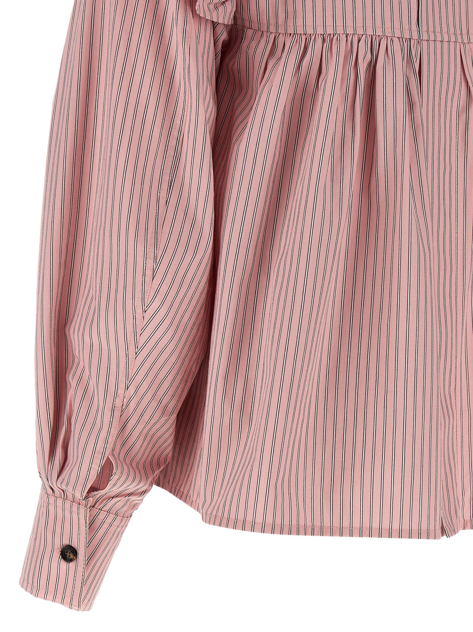Multicolor Organic Cotton Oxford Striped Blouse