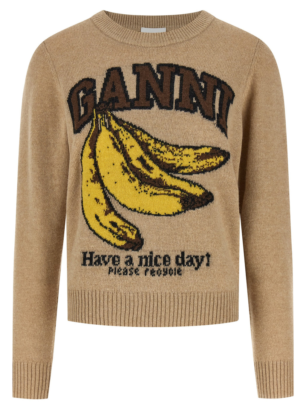 Beige Wool Banane Cardigan