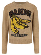 Beige Wool Banane Cardigan