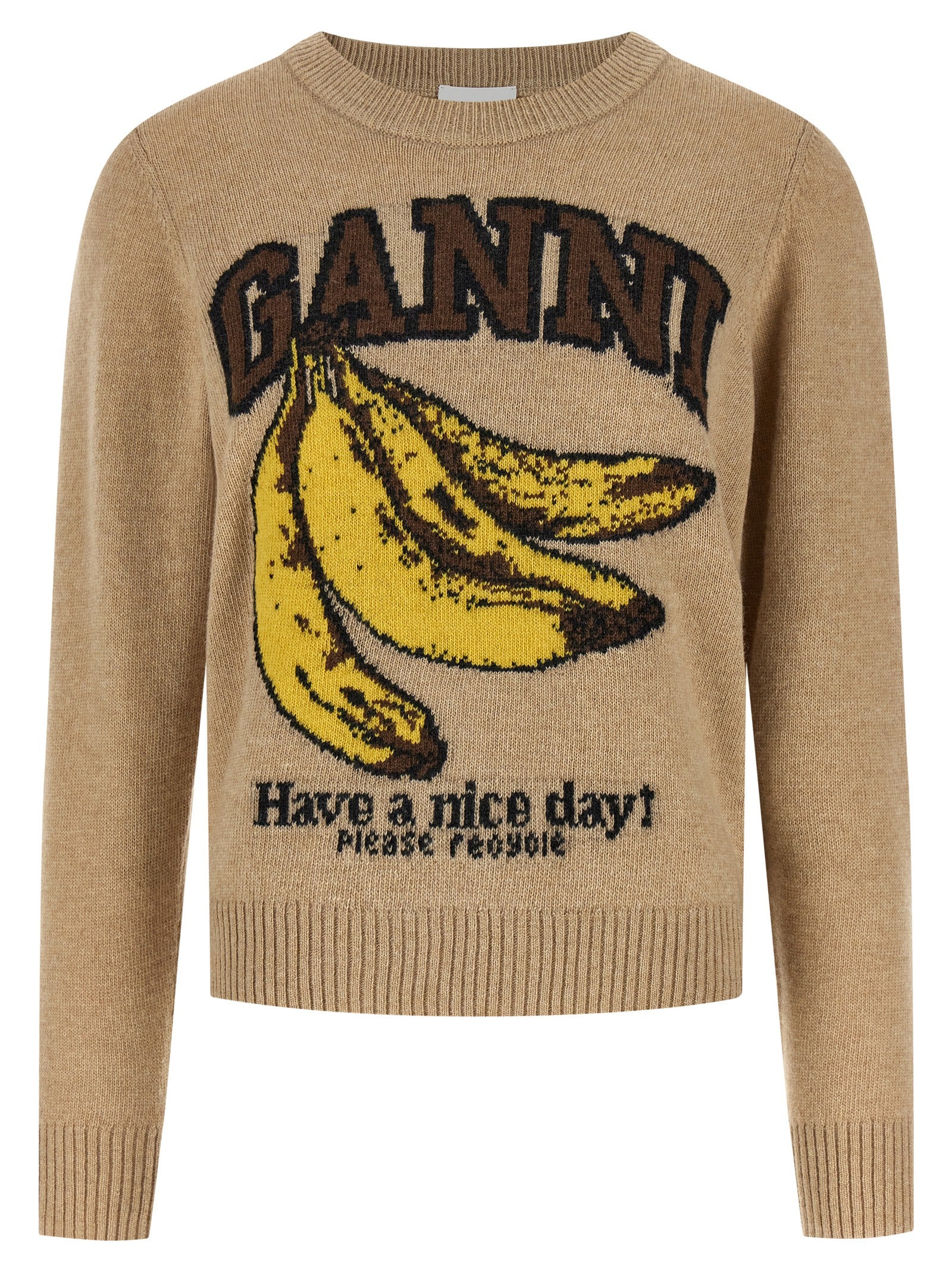 Beige Wool Banane Cardigan