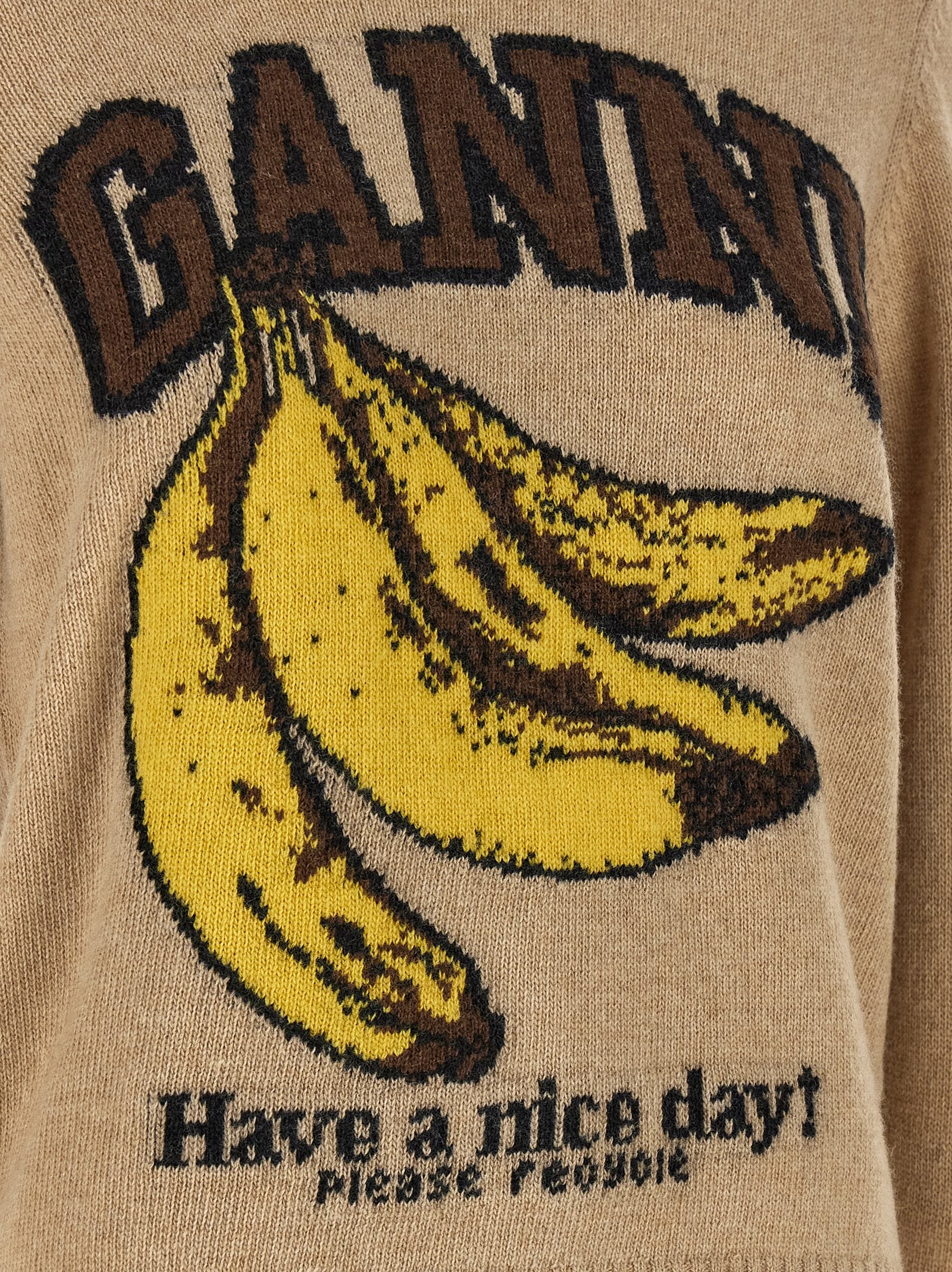 Beige Wool Banane Cardigan