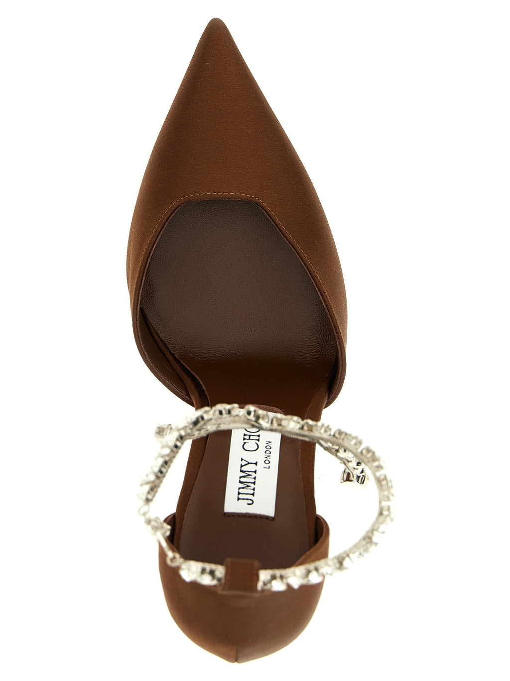 Brown Satin Stevie Pointed Pumps