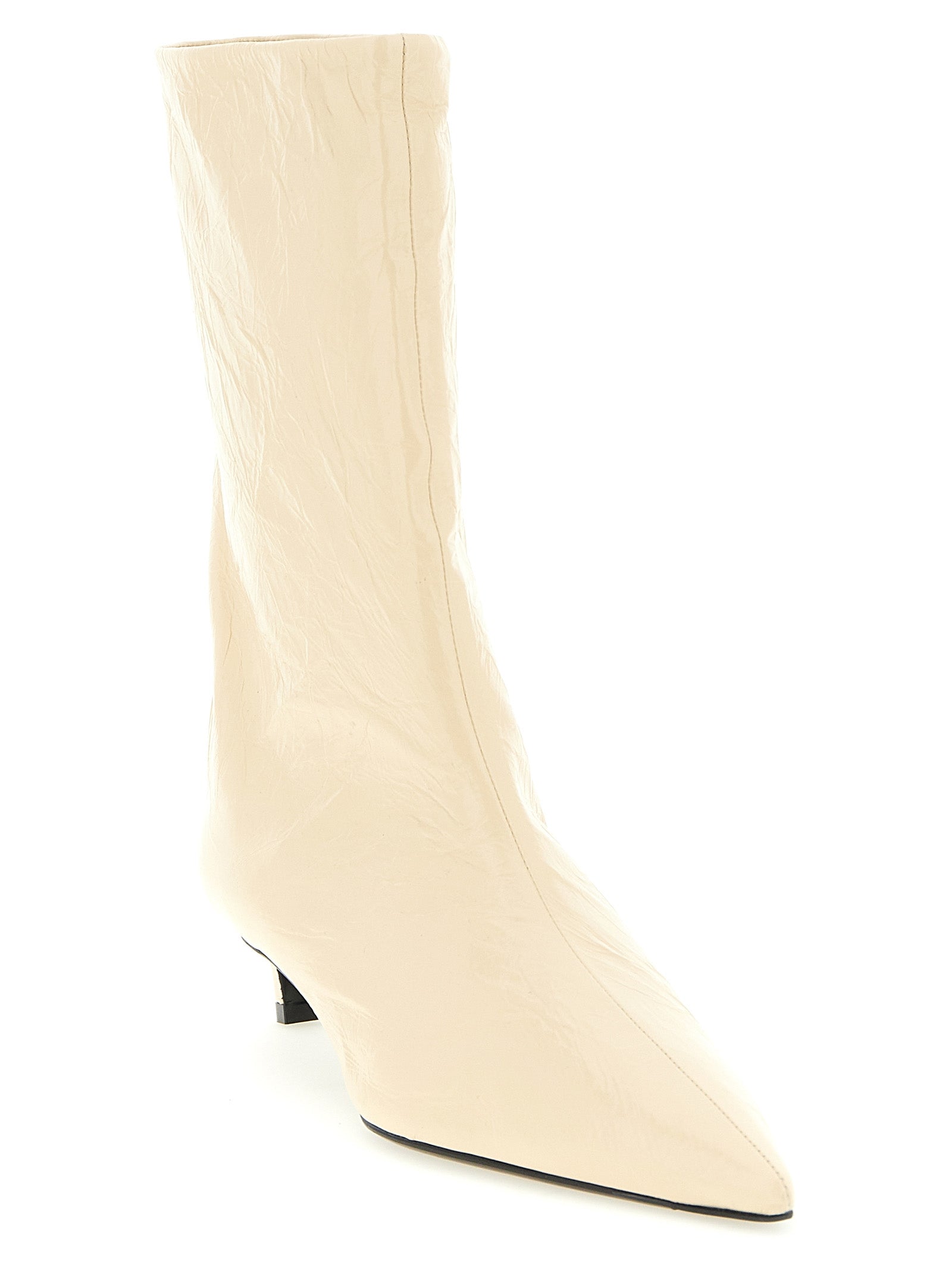 Calfskin Pointed Ankle Boots