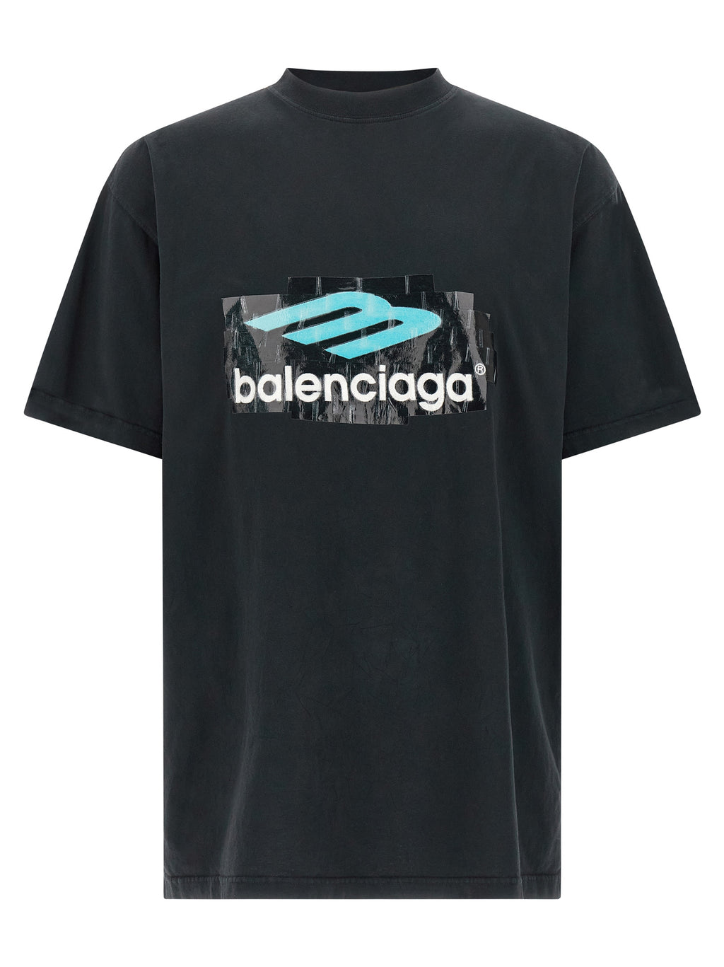 Black Cotton Crew Neck T-Shirt