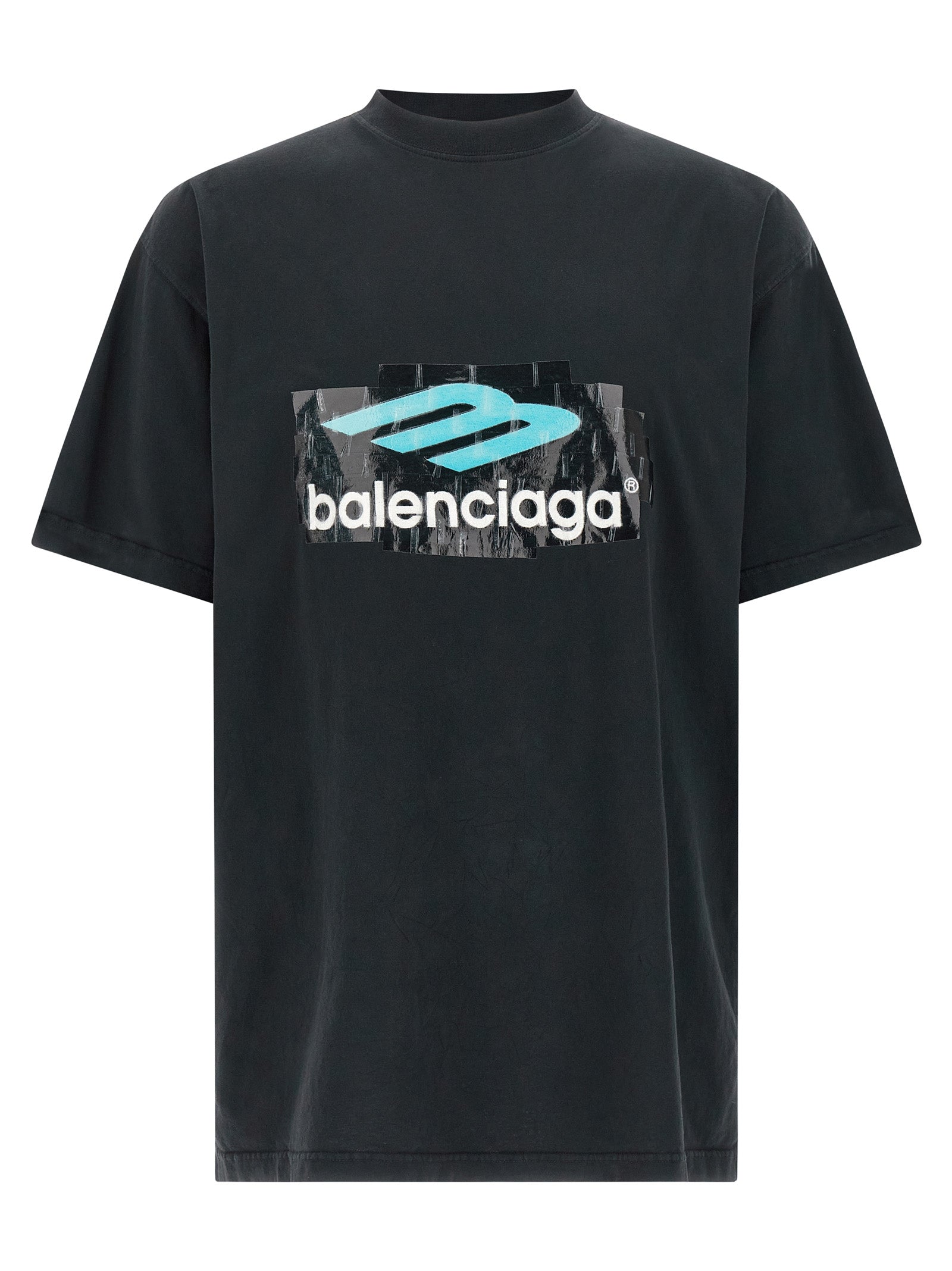 Black Cotton Crew Neck T-Shirt