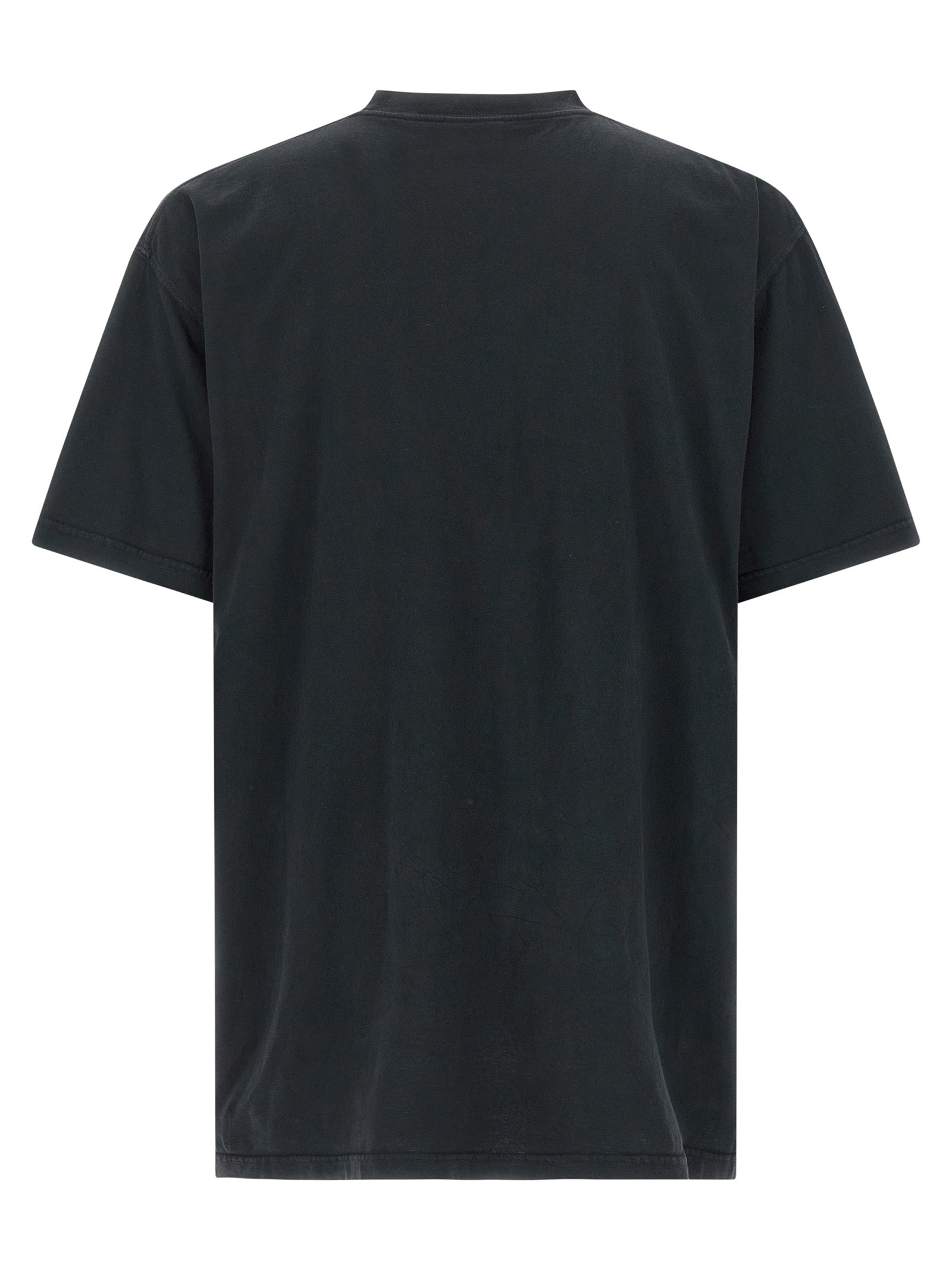 Black Cotton Crew Neck T-Shirt