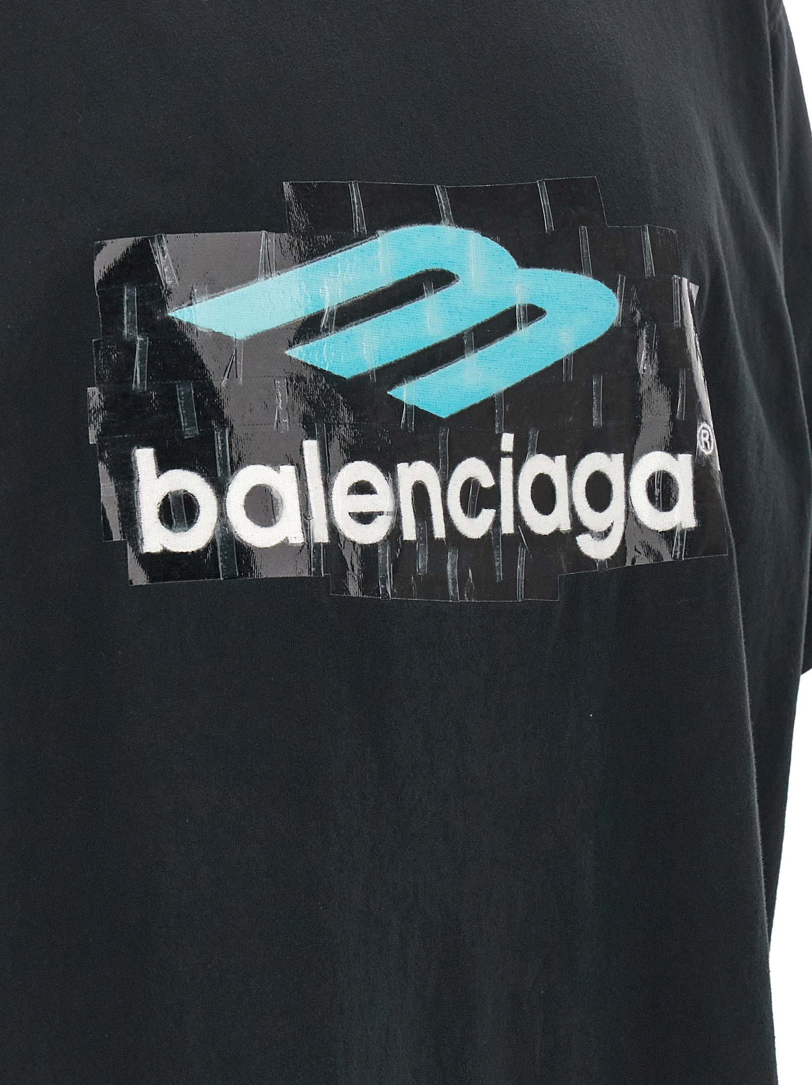 Black Cotton Crew Neck T-Shirt