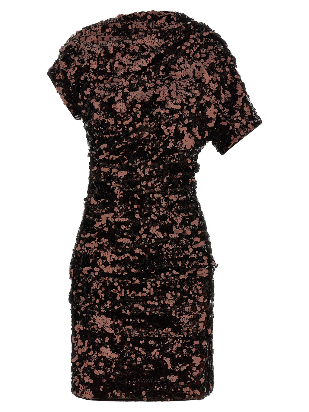 Brown Sequin Mini Dress