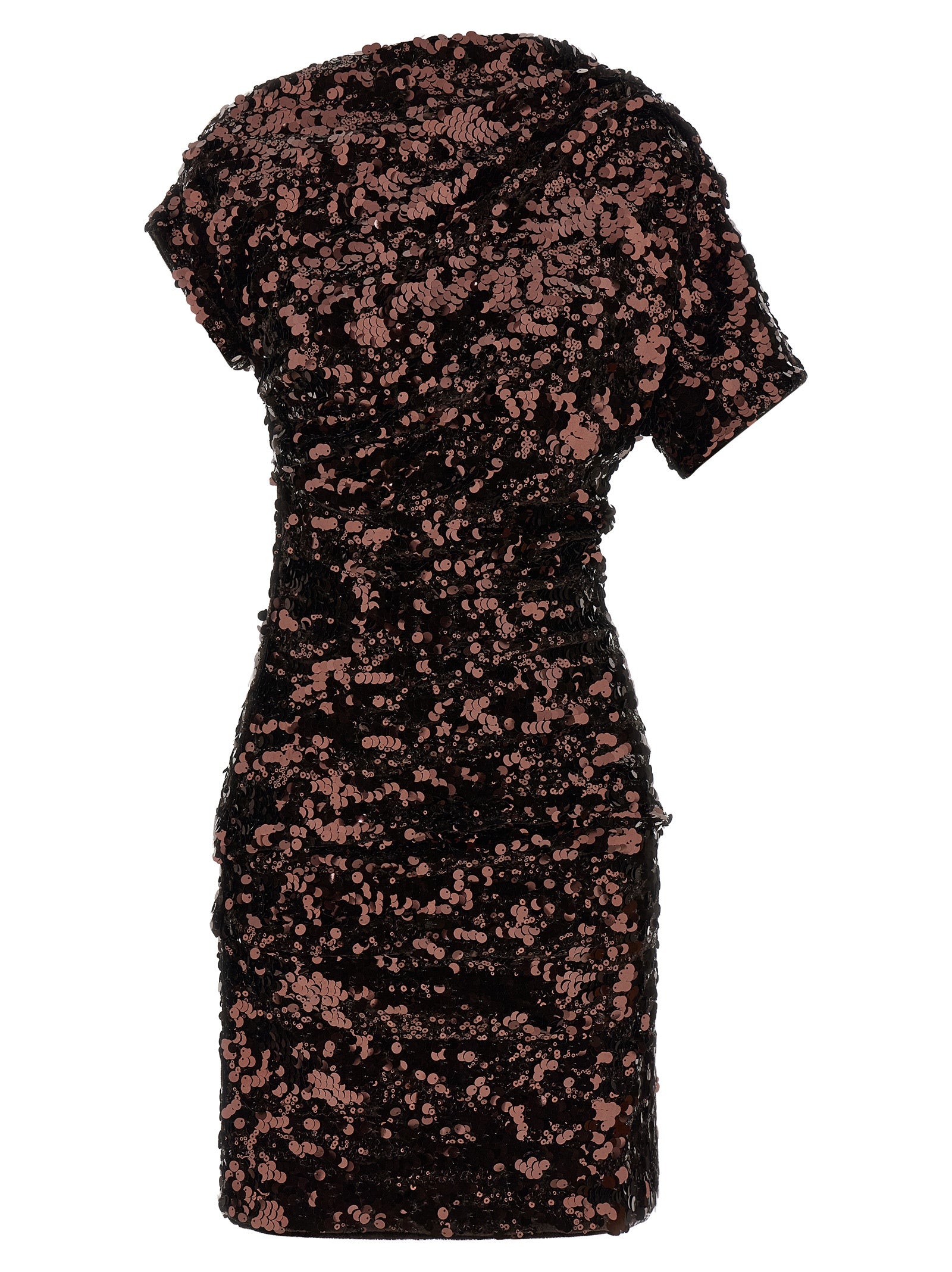 Brown Sequin Mini Dress
