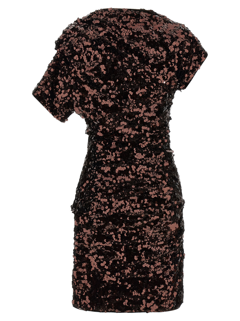 Brown Sequin Mini Dress