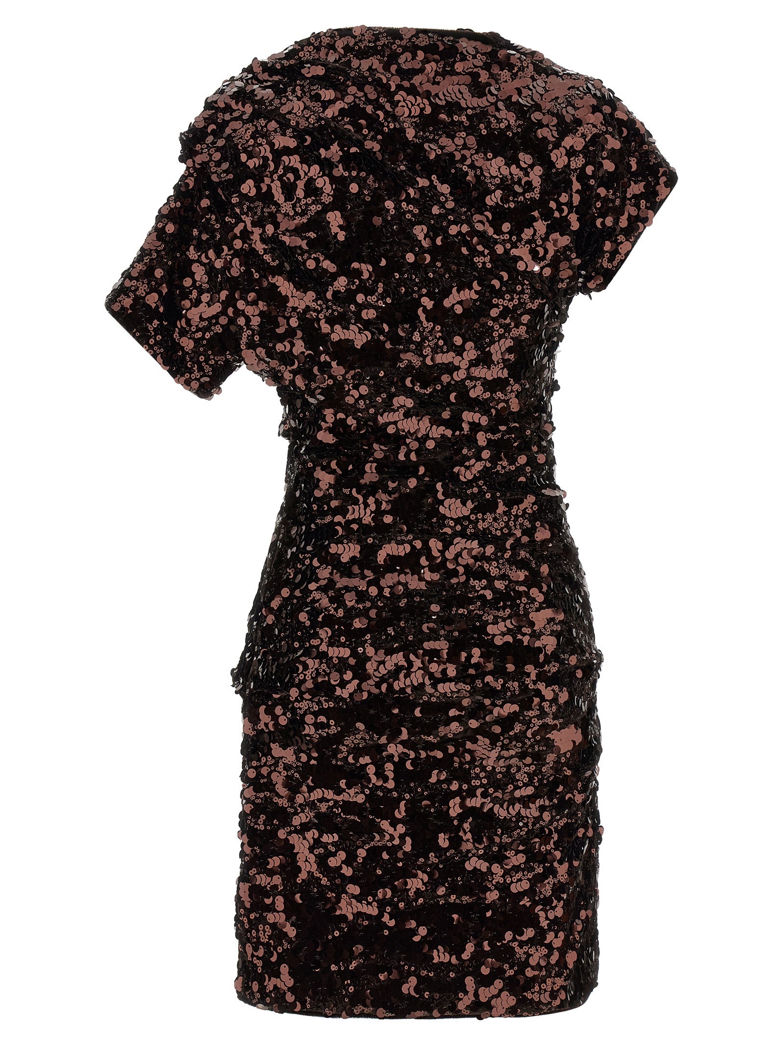 Brown Sequin Mini Dress