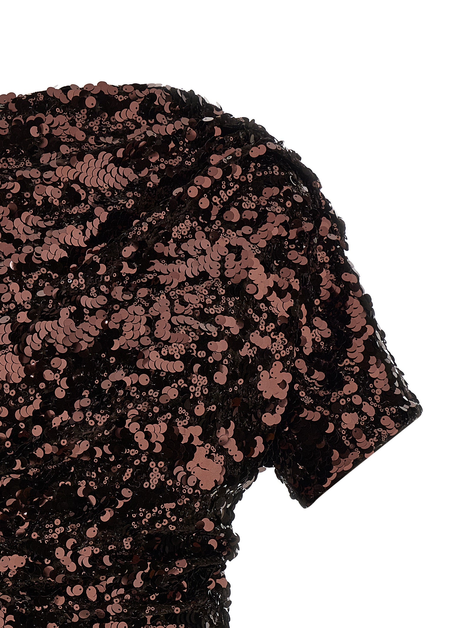 Brown Sequin Mini Dress