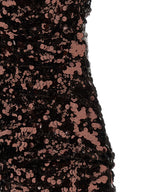 Brown Sequin Mini Dress
