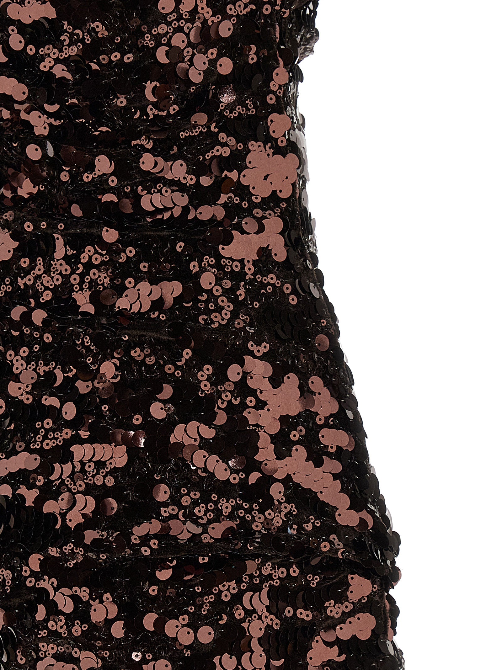 Brown Sequin Mini Dress