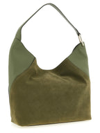 Green Calfskin Lara Large Shoulder Bag