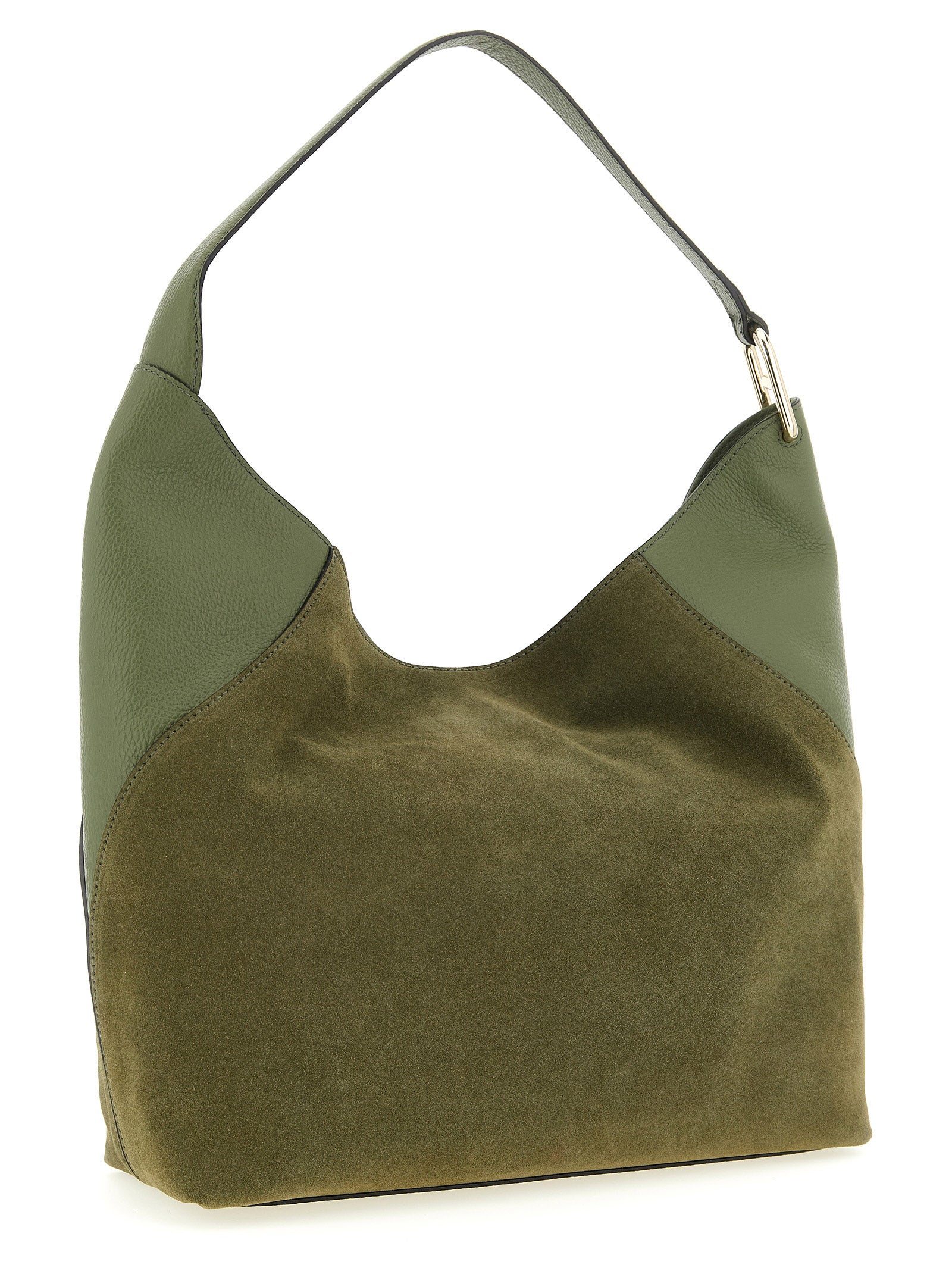 Green Calfskin Lara Large Shoulder Bag