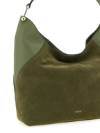 Green Calfskin Lara Large Shoulder Bag