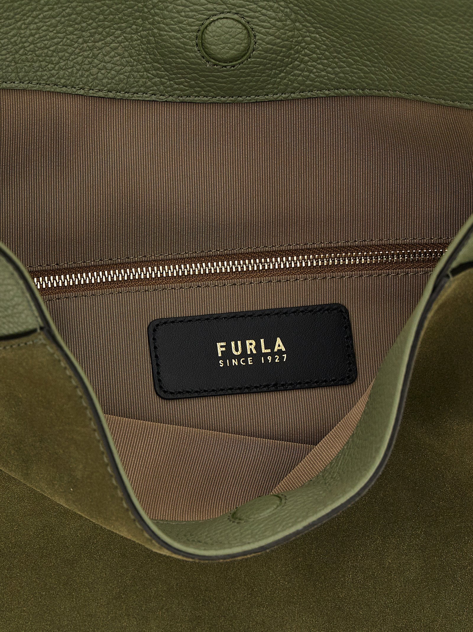 Green Calfskin Lara Large Shoulder Bag