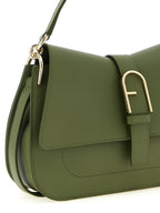 Green Calfskin Flow M Shoulder Bag