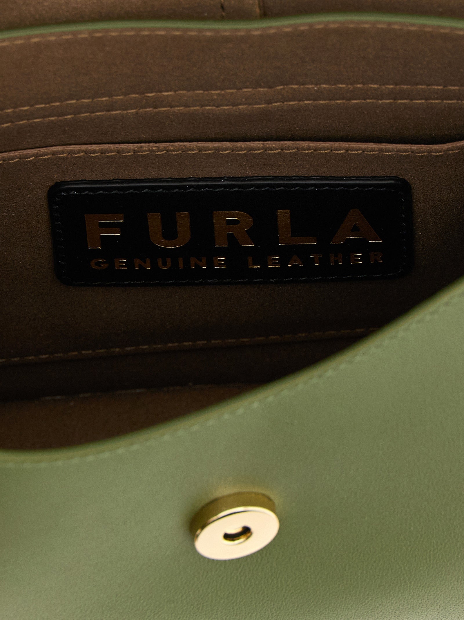Green Calfskin Flow M Shoulder Bag