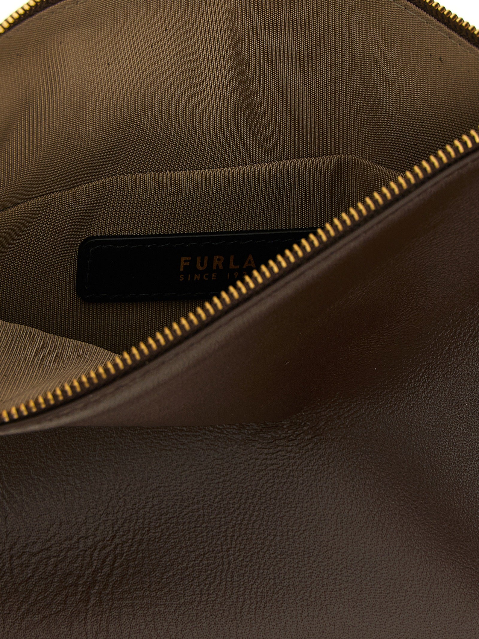 Brown Lamb Leather Mini Sfera Soft Shoulder Bag