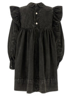 Black Organic Cotton Mini Shirt Dress