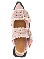 Organic Cotton Fringed Buckle Ballet Flats