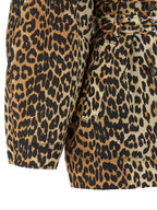 Leopard Duchesse Nylon Trench Coat
